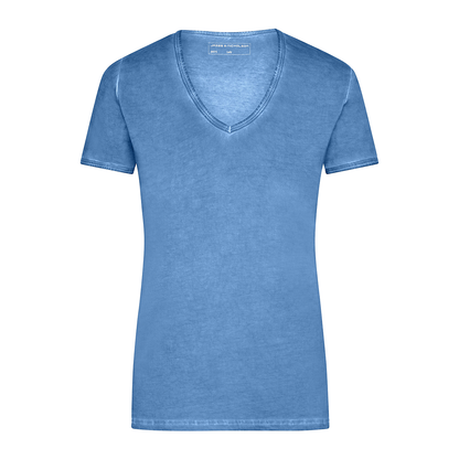 Daiber JN975 Trendiges T-Shirt mit V-Ausschnitt blau (horizon-blue)