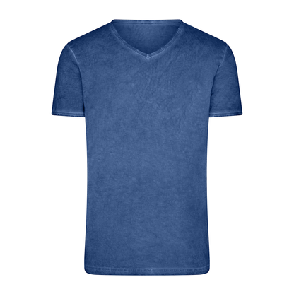 Daiber JN976 Trendiges T-Shirt mit V-Ausschnitt blau (denim)