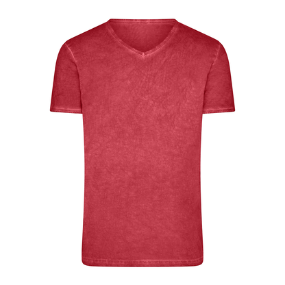 Daiber JN976 Trendiges T-Shirt mit V-Ausschnitt rot (red)