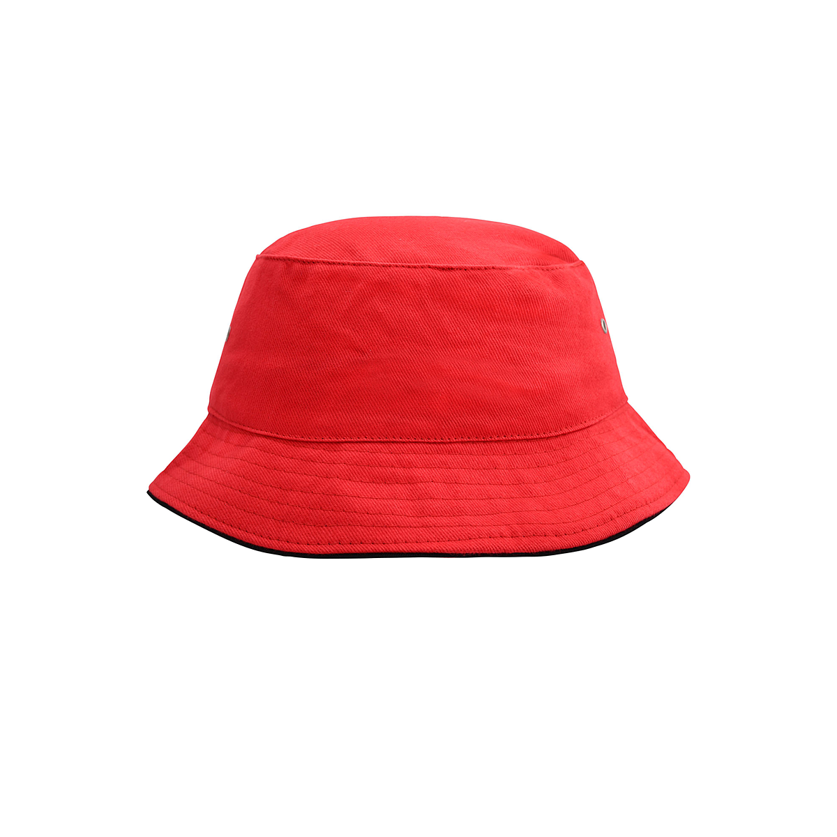 Daiber MB012 Trendiger Hut aus weicher Baumwolle schwarz/rot (red/black)