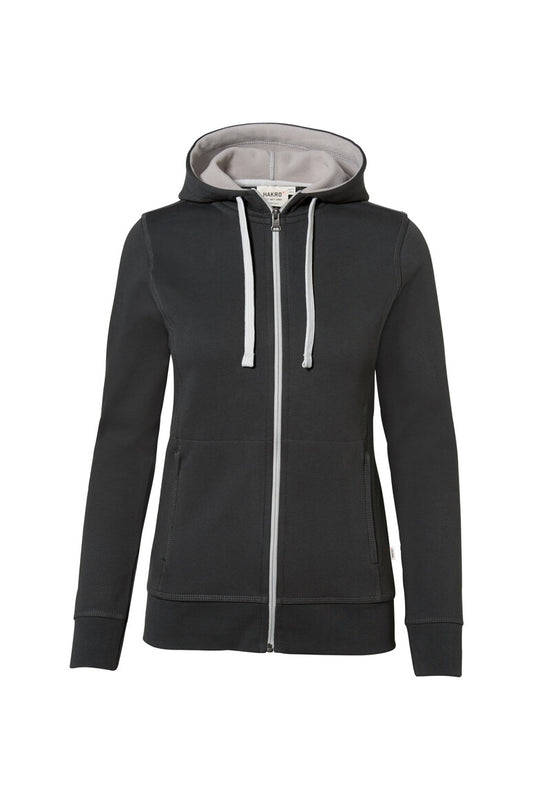 Hakro No. 0255 Damen Kapuzenjacke Bonded ECO anthrazit/silber