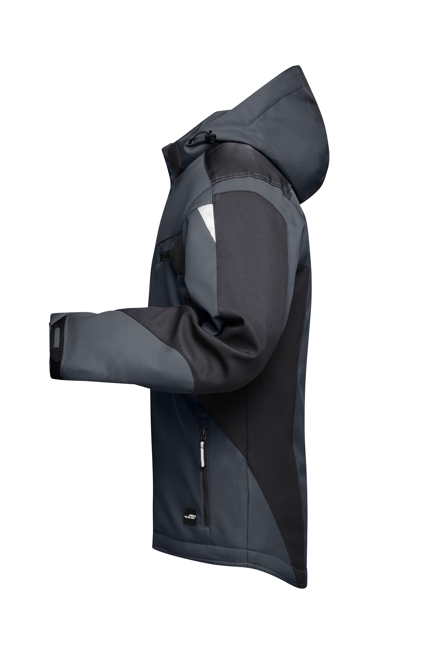 Daiber JN824 Professionelle Softshelljacke mit warmem Innenfutter schwarz/grau (carbon/black)