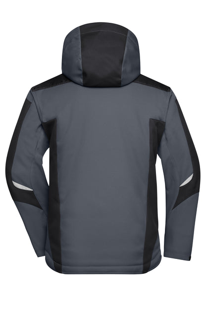 Daiber JN824 Professionelle Softshelljacke mit warmem Innenfutter schwarz/grau (carbon/black)