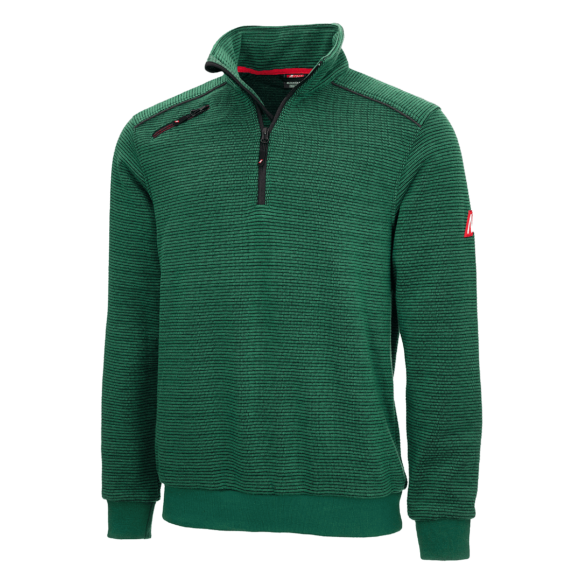 Zip-Pullover grün