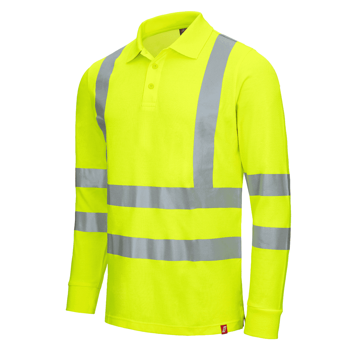 Warnschutz Langarm-Poloshirt, neongelb, Gr.XS